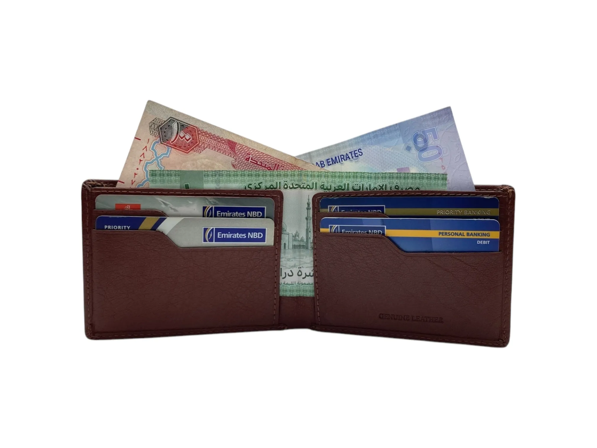 Top Grain Slim & Compact Leather  Billfold Wallet # 1589 [B]