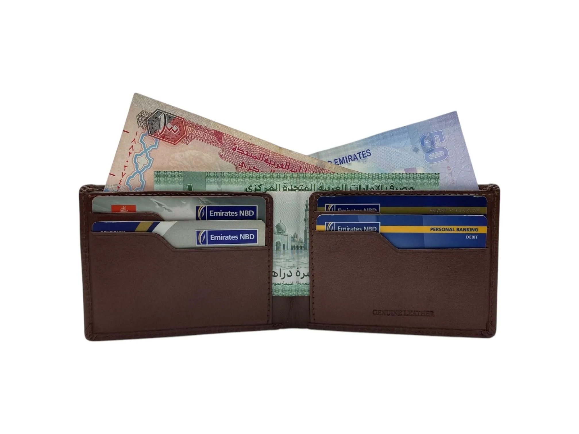 Top Grain Slim & Compact Leather  Billfold Wallet # 1589 [B]