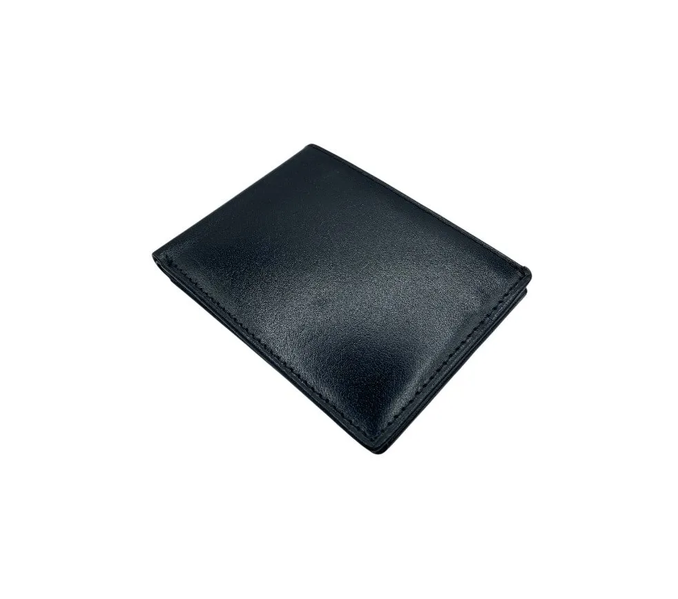 Top Grain Slim & Compact Leather  Billfold Wallet # 1589 [B]