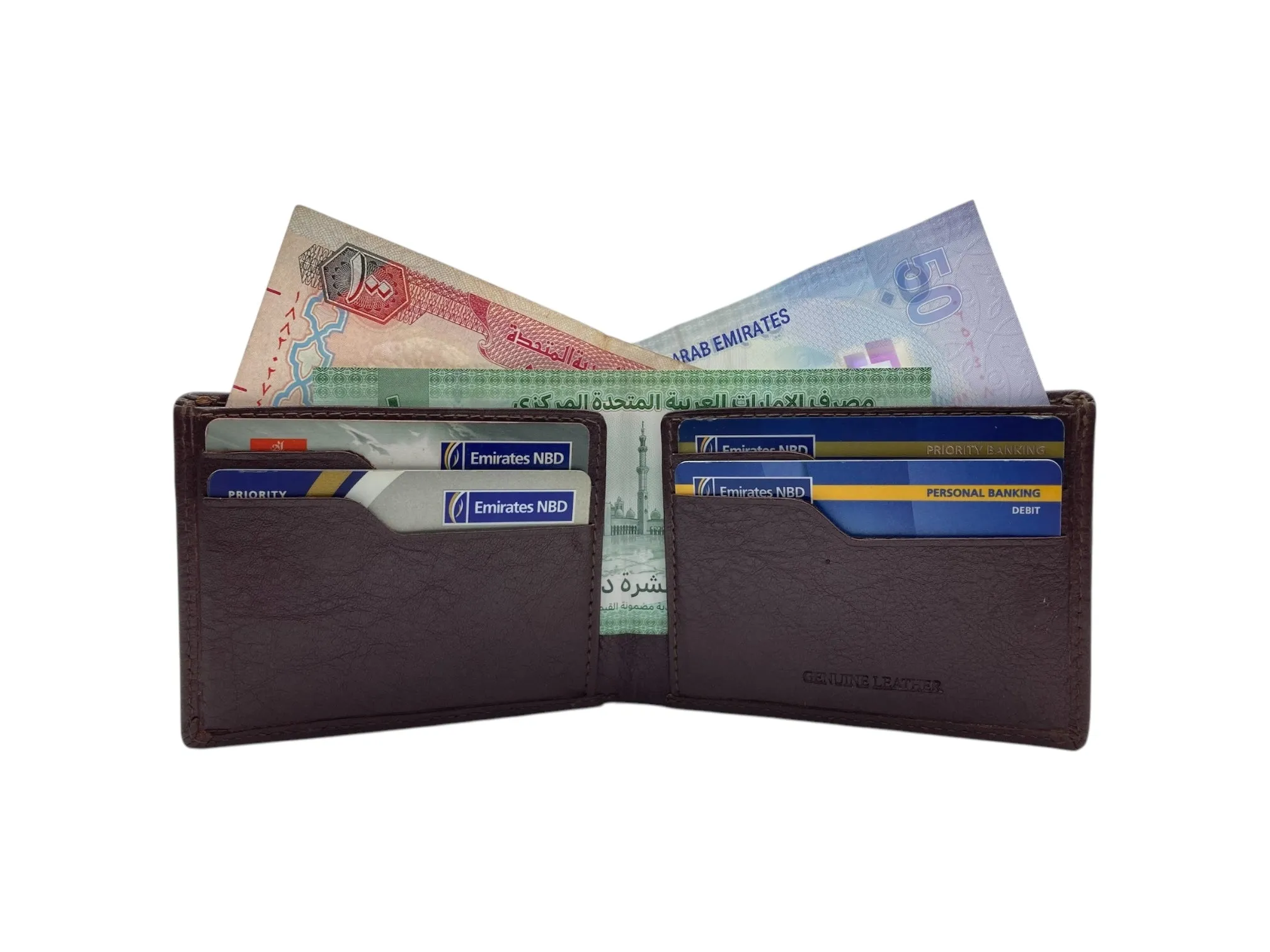 Top Grain Slim & Compact Leather  Billfold Wallet # 1589 [B]