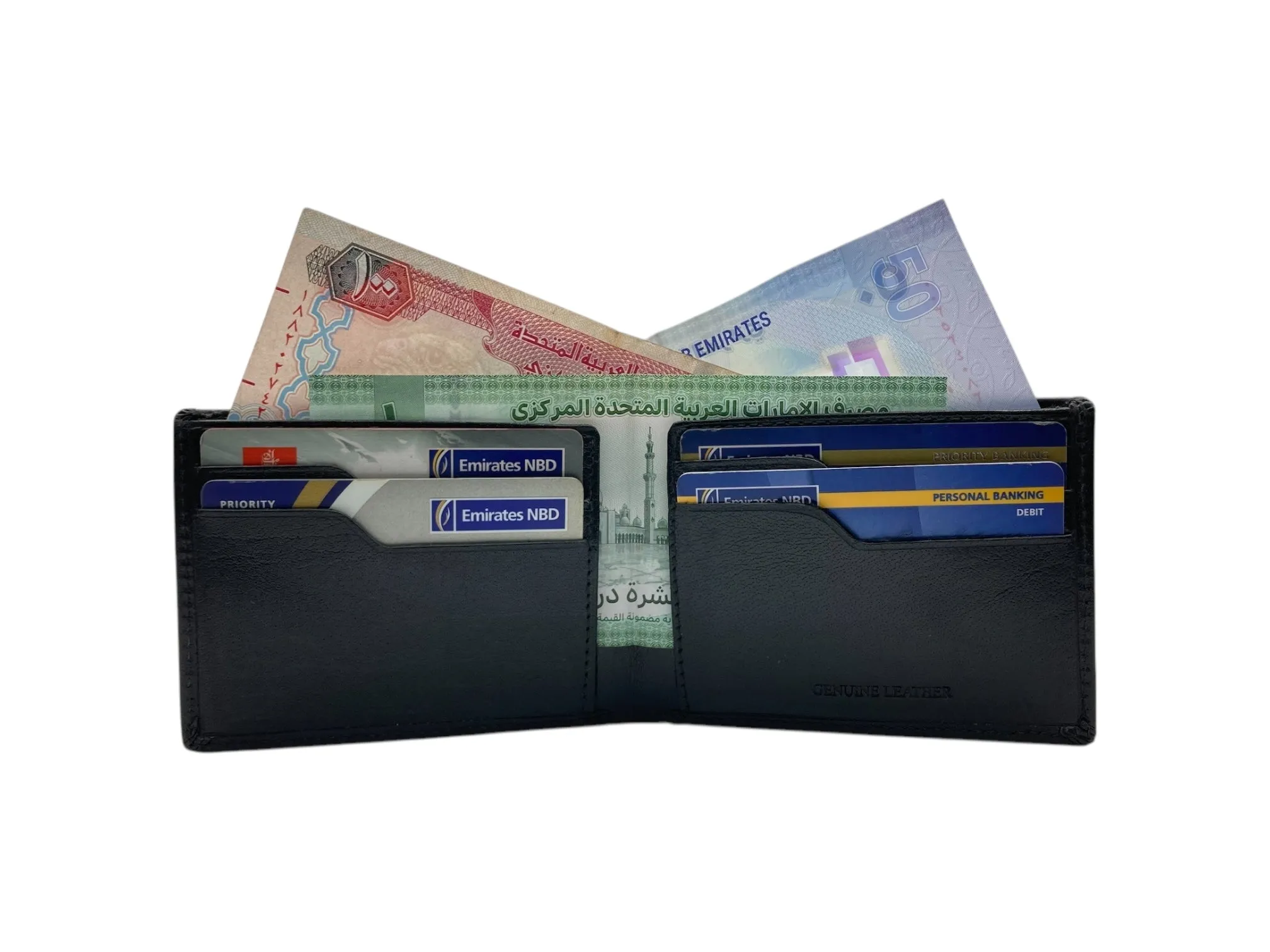 Top Grain Slim & Compact Leather  Billfold Wallet # 1589 [B]