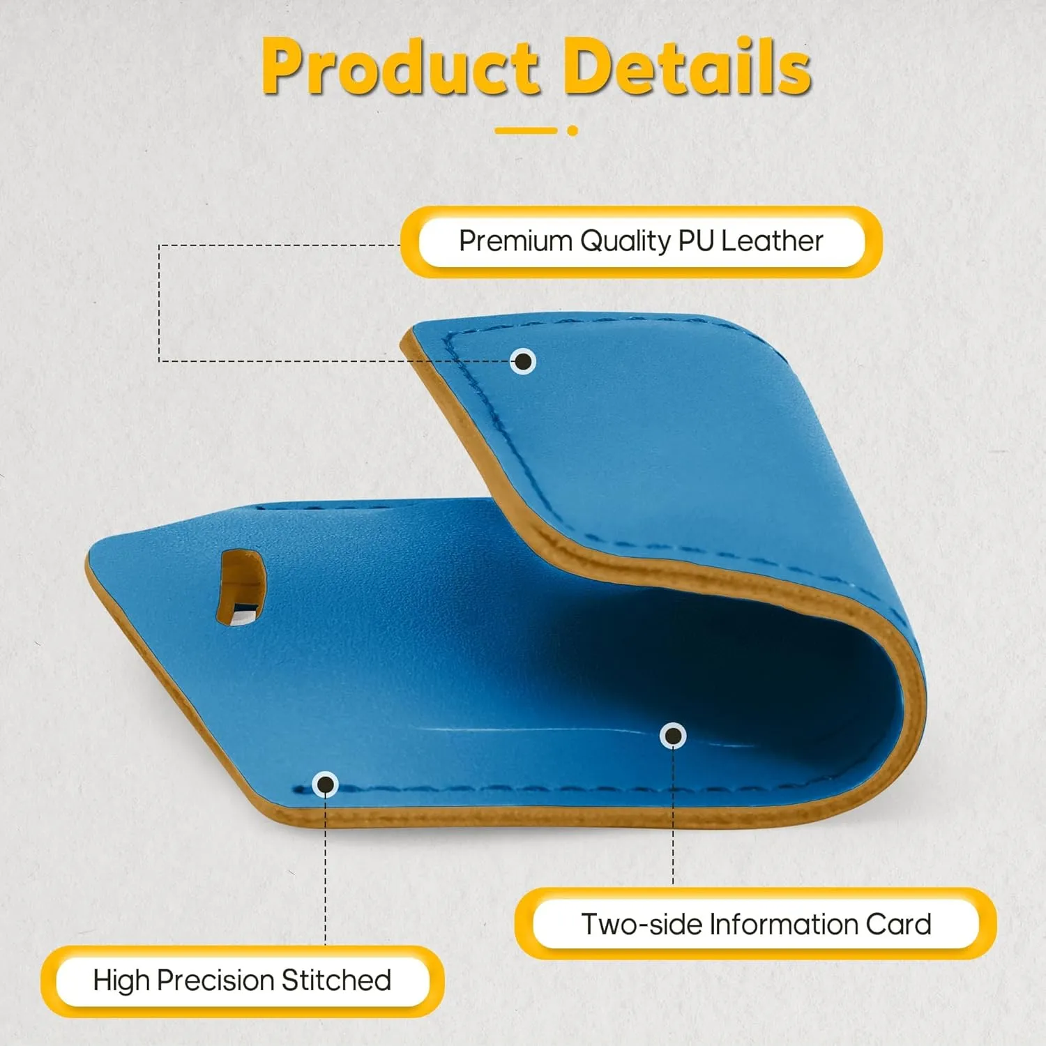 Travelambo 8 Pack Luggage Tags Faux Leather for Suitcases Travel Bag Labels with Protection Cover ID