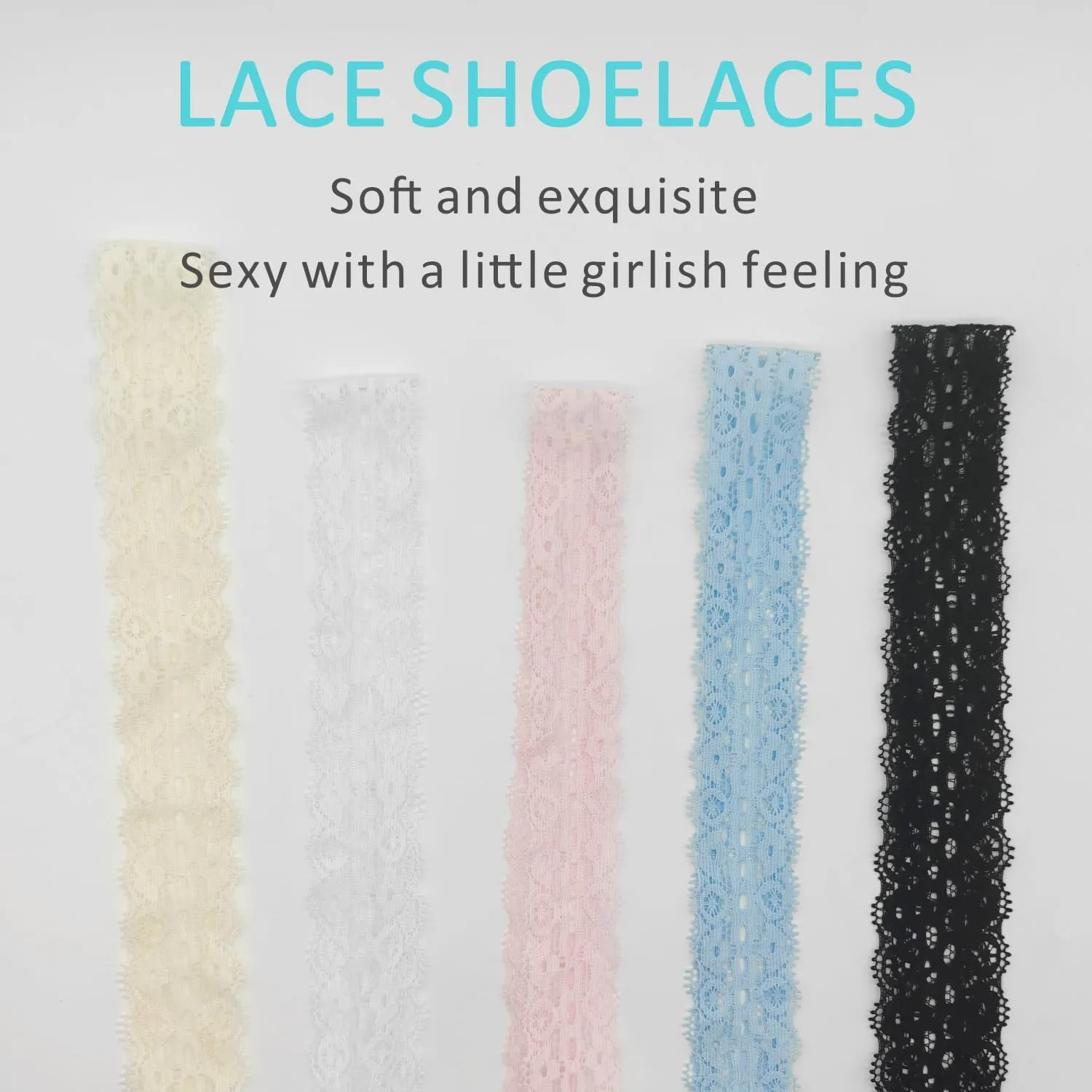 UamGlsob Lace Fancy Shoelaces for Adidas Samba Shoes, 3CM Wide Flat Soft Lace Shoe Laces for Women Girls