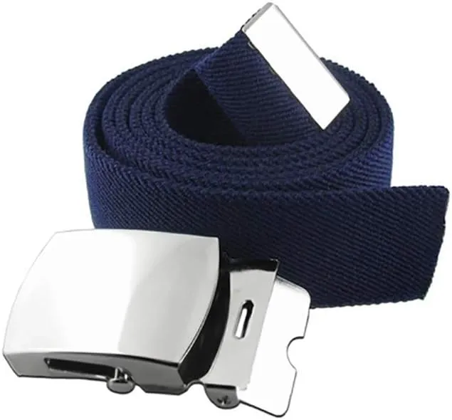 US Air Force Elastic Belt with Brite Mirror Buckle and Tip