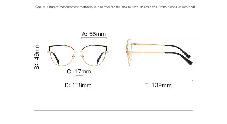 Vicky Women's Full Rim Large Square Alloy Reading Glasses 3103