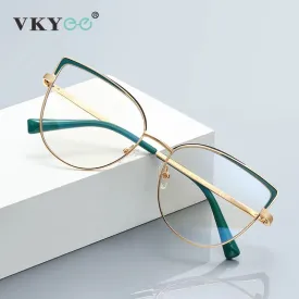 Vicky Women's Full Rim Large Square Alloy Reading Glasses 3103