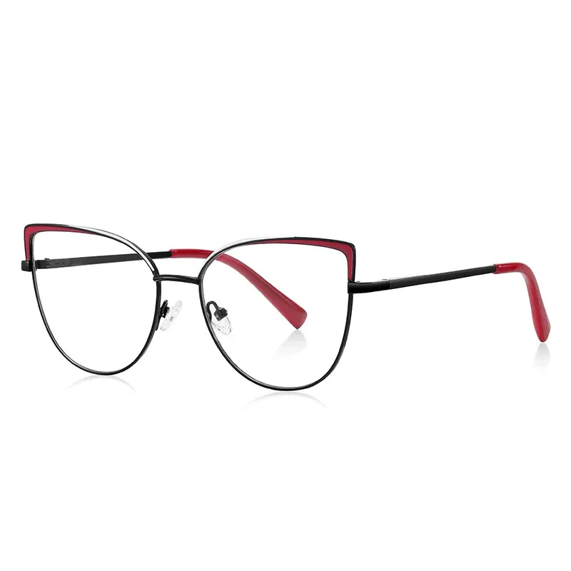 Vicky Women's Full Rim Large Square Alloy Reading Glasses 3103