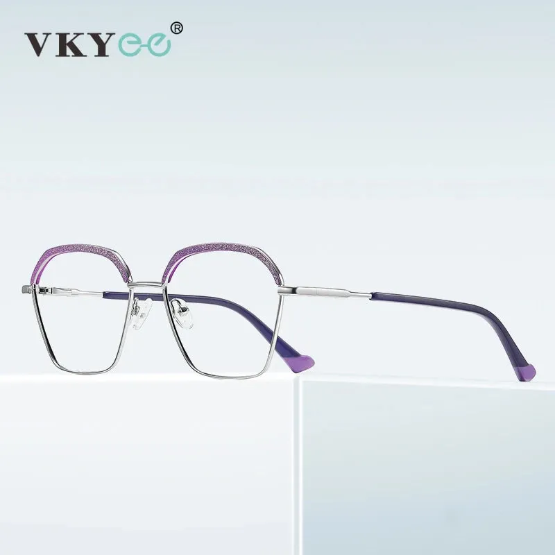 Vicky Women's Full Rim Polygon Alloy Reading Glasses 3017