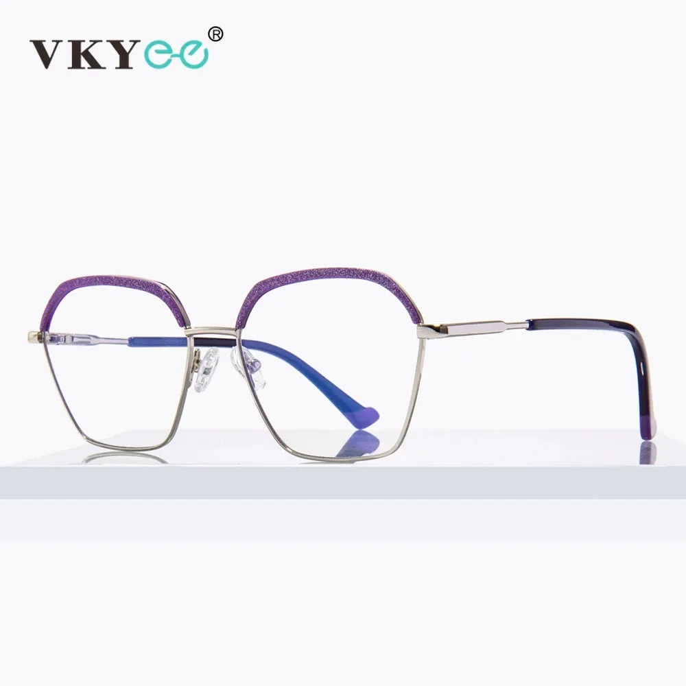 Vicky Women's Full Rim Polygon Alloy Reading Glasses 3017