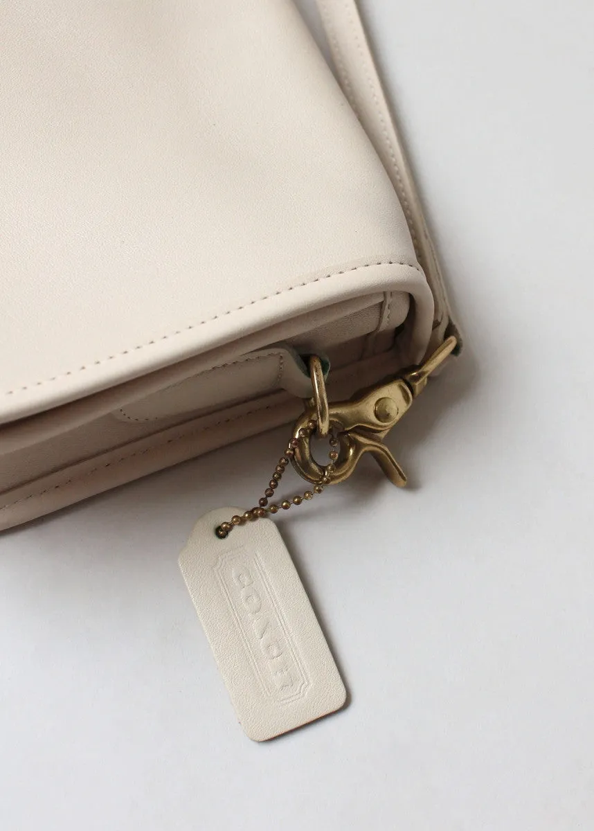 Vintage Coach Bone Leather Crossbody Purse