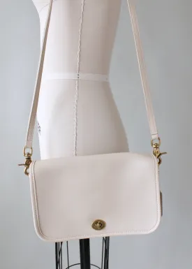 Vintage Coach Bone Leather Crossbody Purse