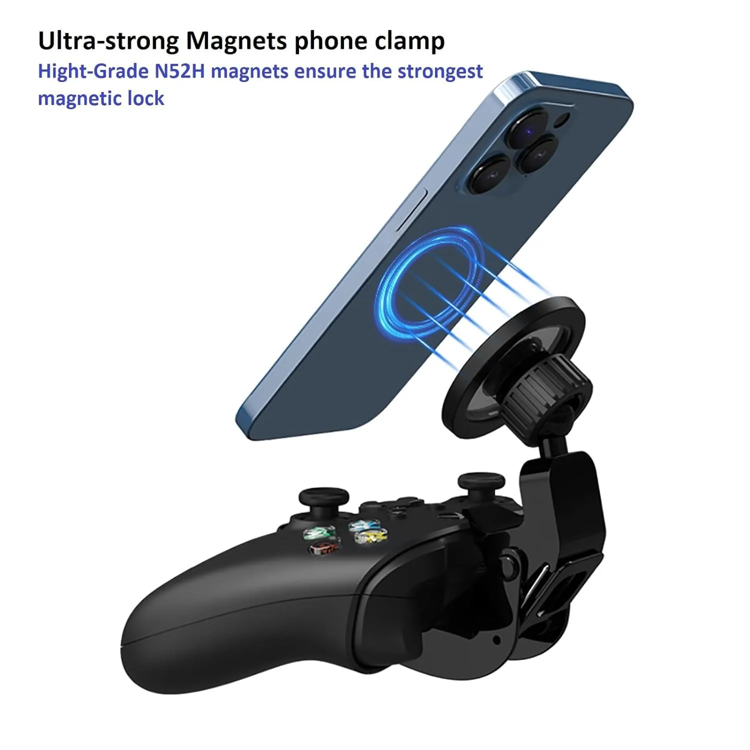 Xbox Controller Phone Mount - Enhance Gaming Comfort with Magnetic Holder for Xbox Series X|S & One Controllers
